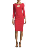 Biba 3/4-Sleeve Stretch Jersey Sheath Dress, Melograno