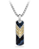 Pietersite Chevron Tag with Gold