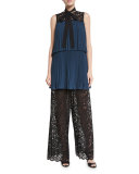Kimmi Lace Wide-Leg Trousers