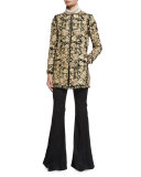 Rory Floral Embroidered Collarless Jacket