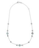925 Rock Candy Hammered Turquoise-Station Necklace