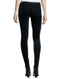 The Legging Velvet Skinny Jeans, Blue Night