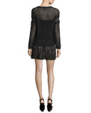 The Slick Crochet Pullover Sweater, Black