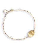 Delicati 18K Gold Flat Oval Bead Bracelet