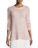 Foil-Print Sweater, Dusty Rose 