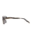 Square Acetate Sunglasses w/ Clip-On Lenses, White Gold/Horn