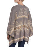Tubular Jacquard Santa Fe Poncho 
