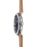 41mm Runwell Leather Strap Watch, Brown/Blue