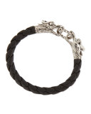 Black Leather Dragon Bracelet