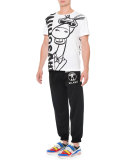 Logo-Print Pull-On Sweatpants, Black
