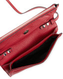 Regan Small Leather Clutch Bag, Tawny Port