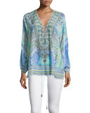 Long-Sleeve Lace-Up Shirt, Sultans Gate
