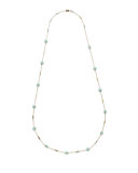 18K Senso Metal-Wrapped Turquoise Necklace, 37"