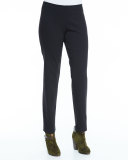 Heavyweight Rayon Slim Pants, Coffee 