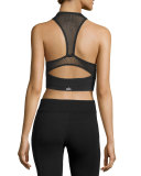 Power Mesh Sports Bra, Black