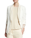 Double-Layer Jacket W/Paillettes, Vanilla