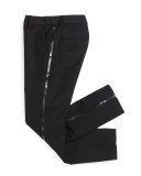 Tribe Faux-Leather-Trim Tuxedo Pants, Black, Size 7-12