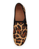 Kidmore Leopard-Print Calf Hair Slip-On