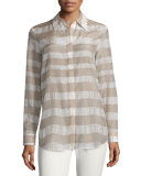Brody Long-Sleeve Striped Blouse 