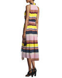 La Rosa Striped Midi Dress, Bright Lights
