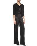 Kate Satin Wide-Leg Pants