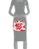 cameron street roses little babe satchel bag, pink sand/multi