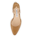 Aspro Sambra Leather Slingback Pump, Camel