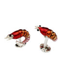 Shrimp Sterling Silver Cuff Links