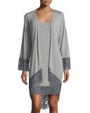 Nouveau Kimono Robe, Heather Gray