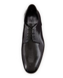 Textured Patent Leather Oxford, Black
