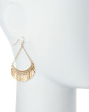 Golden Teardrop Fringe Earrings