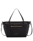 Tonal Canvas Diaper Bag, Black