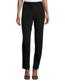 Sueded Skinny Pants, Black