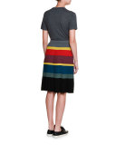 Short-Sleeve Cashmere Tee, Granite