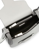 Daria Small Leather Crossbody Bag, Cement