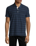 Pensacola Striped Jersey Polo Shirt, Blue