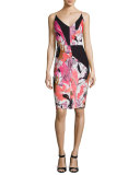 Judy Floral Ponte Sheath Dress, Multicolor