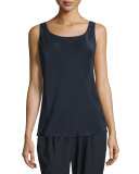 Silk Bias Tank, Ink