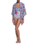 Le Jardin Printed Silk Pareo
