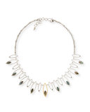 Marquis Labradorite & Diamond Station Necklace