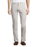 Five-Pocket Stretch-Cotton Pants, Ivory