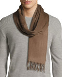 Arran Tartan Cashmere Muffler Scarf, Mink