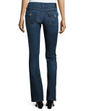 Becca Mid-Rise Boot-Cut Jeans, Worn Vintage