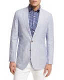 Island Pinstripe Sport Jacket, Navy