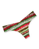 Printed Microfiber Thong