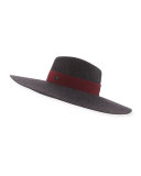 Fara Classic Felt Hat, Charcoal