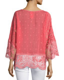 Dange Embroidered-Eyelet Tunic, Plus Size