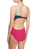 Marguerite Colorblock One-Shoulder Swimsuit
