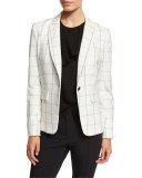 Clubhouse Cutaway Jacket, White/Black