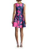 Sleeveless Fit & Flare Floral Dress 